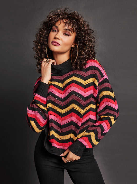 Jessica Simpson Best Seller - Farai Sweater in Striped Multi