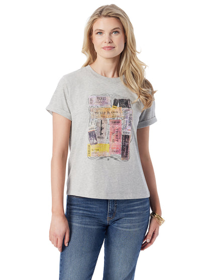 Jessica Simpson Exclusive - Ike Tee in Light Heather Grey