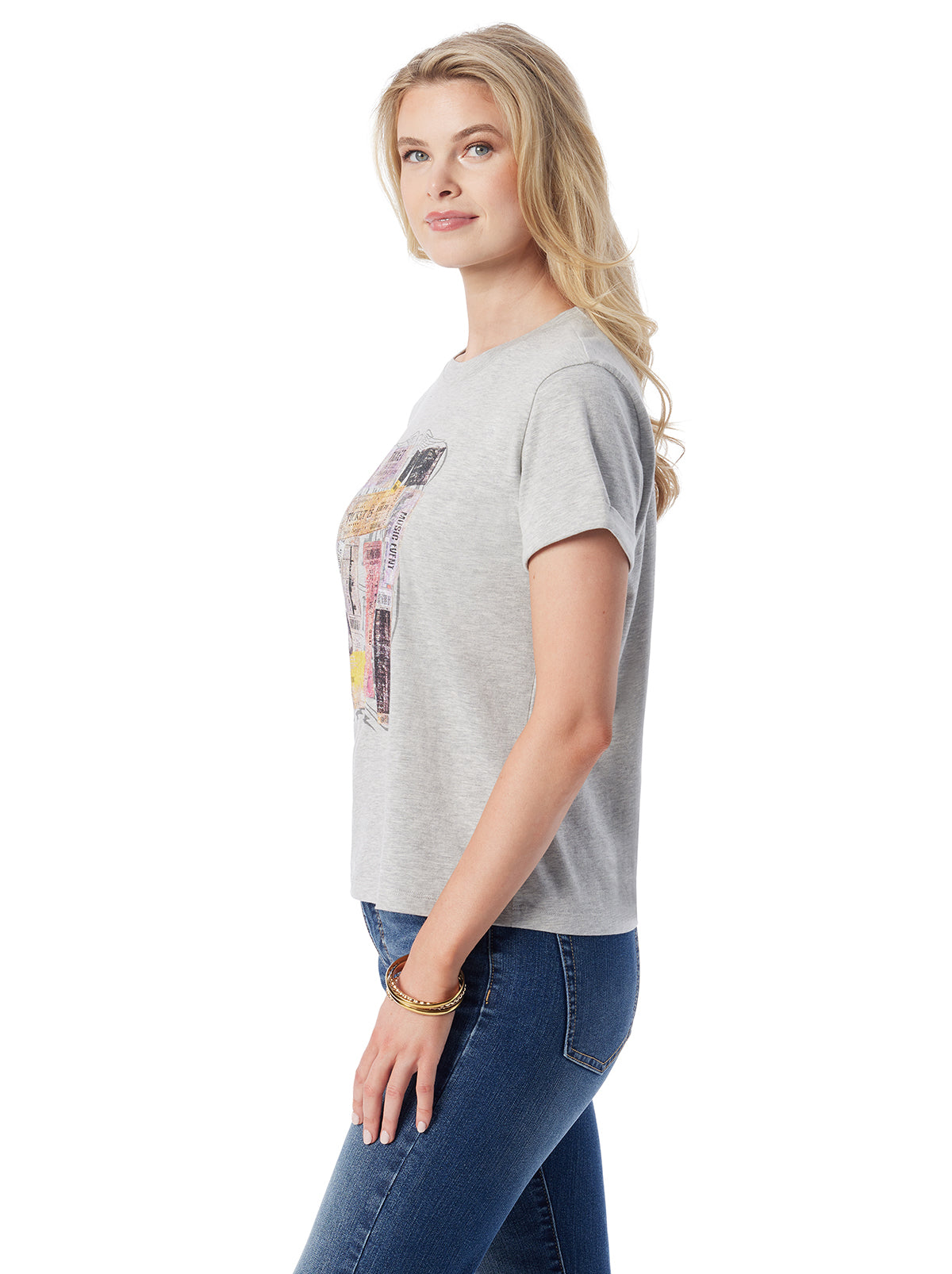 Jessica Simpson Exclusive - Ike Tee in Light Heather Grey
