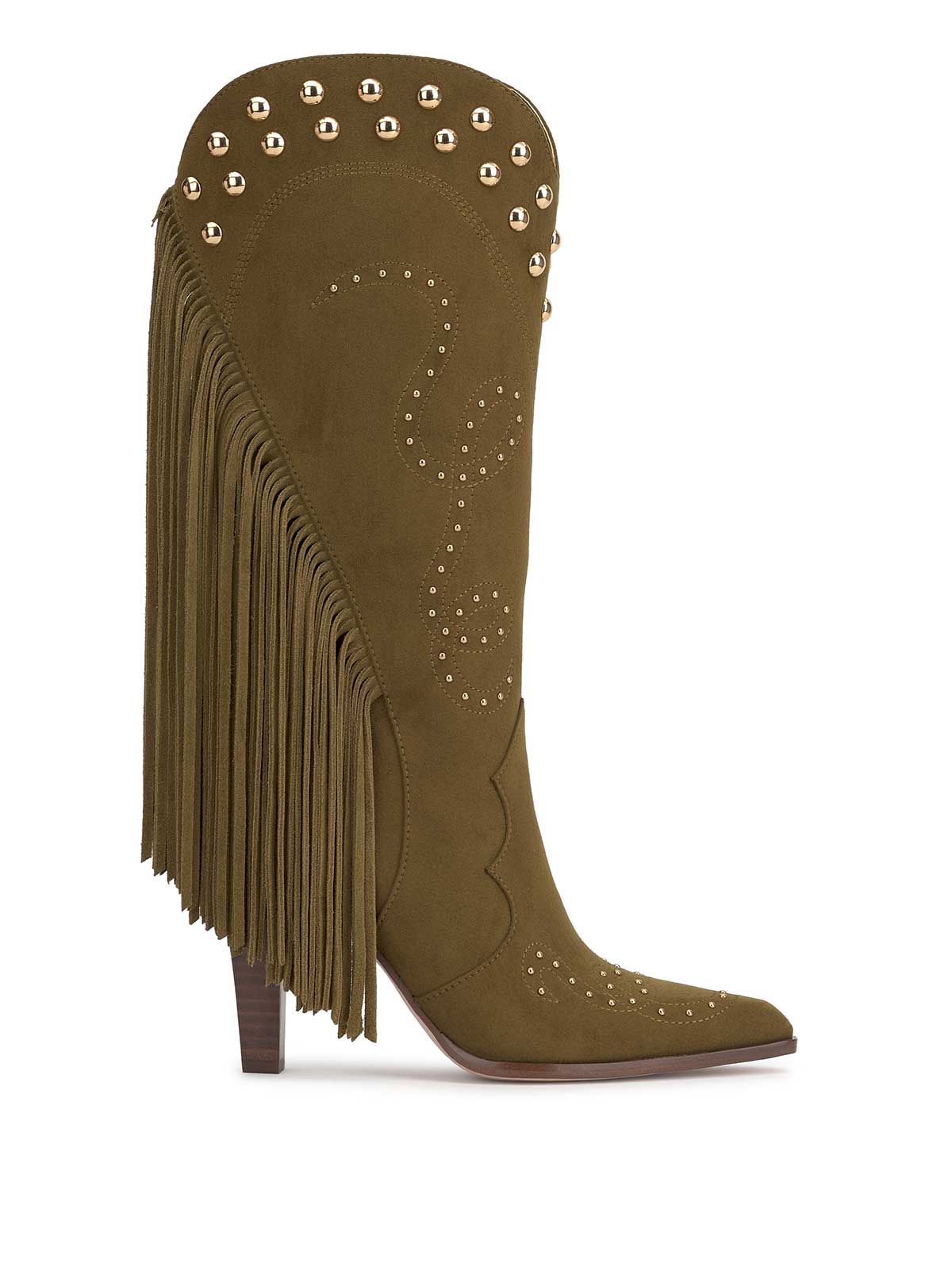Jessica Simpson Popular - Rosera Studded Fringe Boot in Olive Green