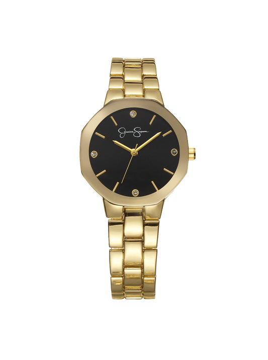 Jessica Simpson Best Seller - Metallized Bezel Bracelet Watch in Gold Tone