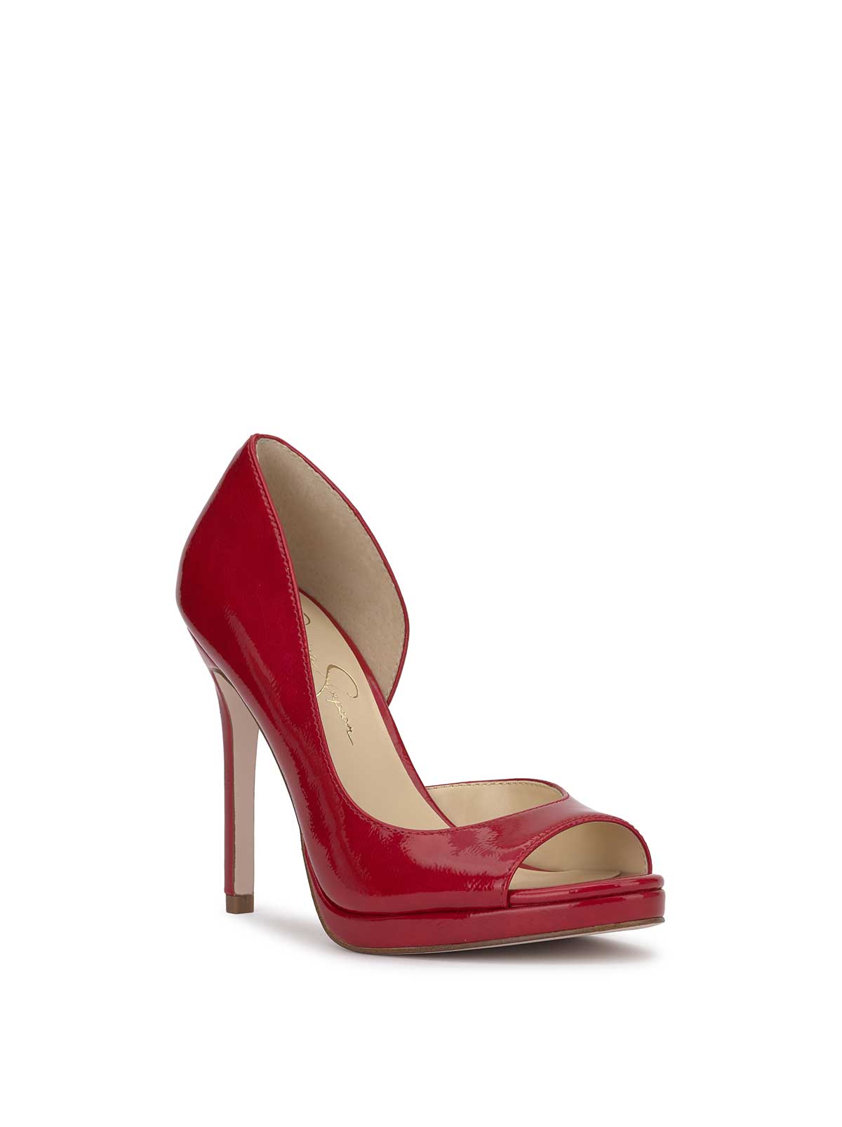 Jessica Simpson Recommended - Kimli Peep Toe Pump in Red Muse