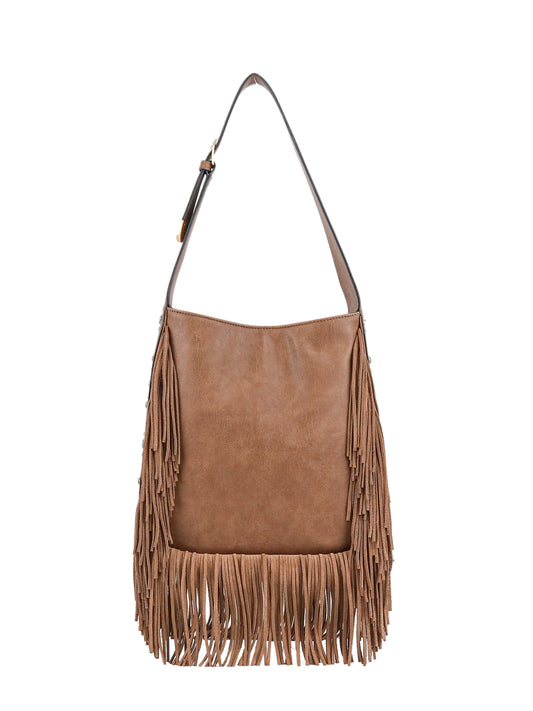 Jessica Simpson Featured - Fringed Calypso Hobo in Almond Brown