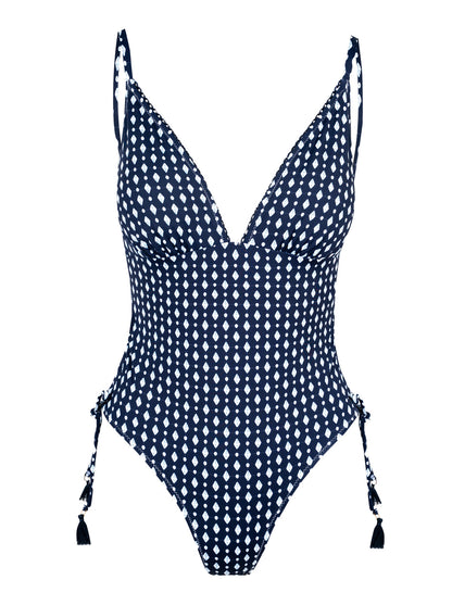 Jessica Simpson Recommended - Drawstring One Piece in Shibori