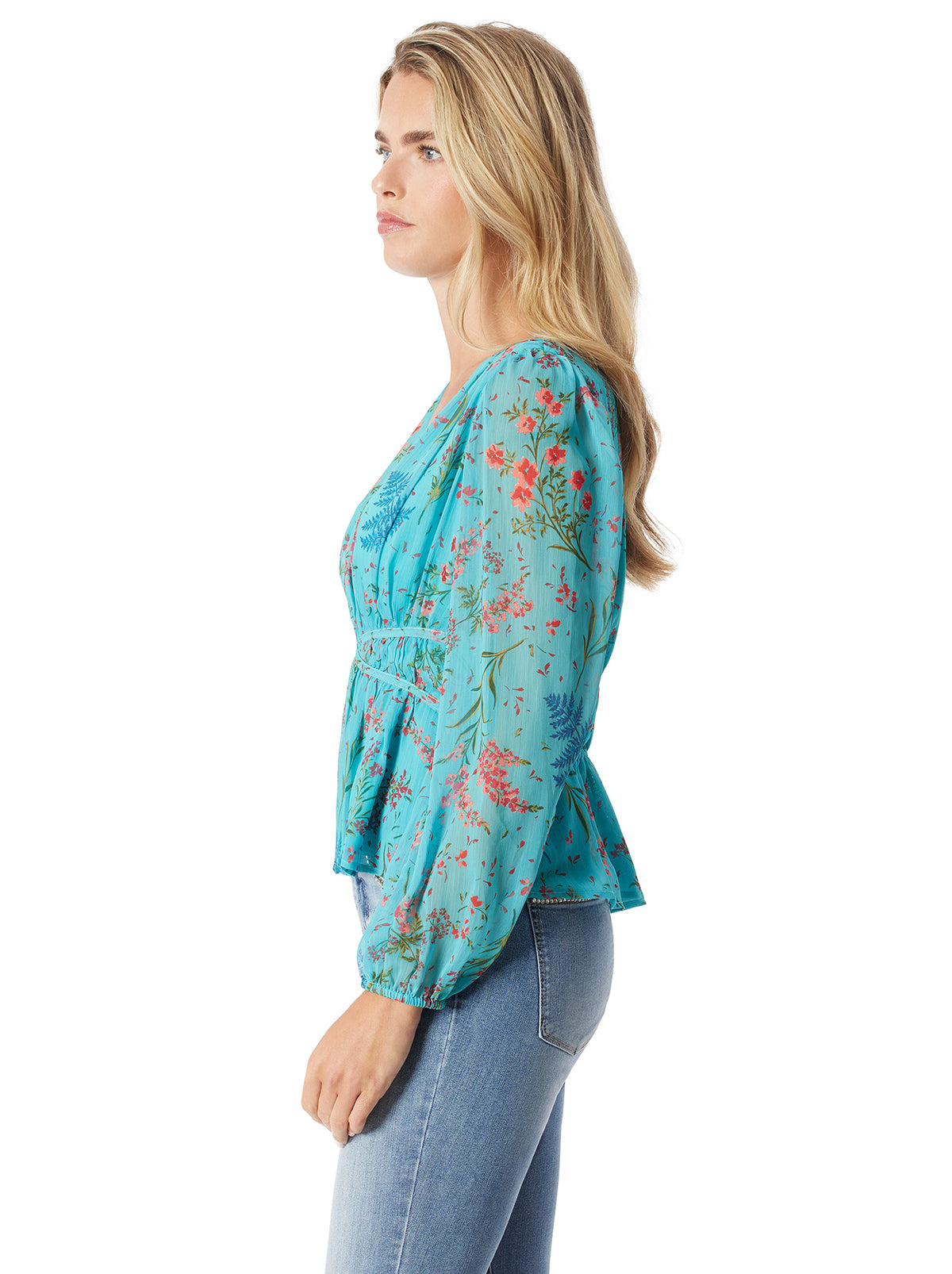Jessica Simpson Best Seller - Marjani Top in Baltic-Field Floral