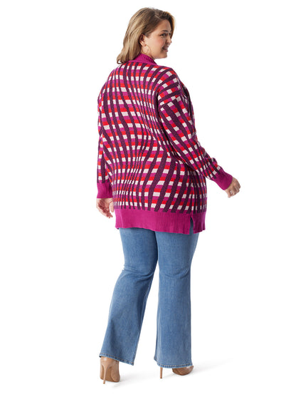 Jessica Simpson Popular - Open Front Cardigan in Festive Swirl
