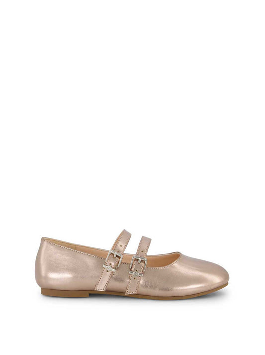 Jessica Simpson Trending - Little Girls' Amy Double Strap Ballet Flat in Champagne