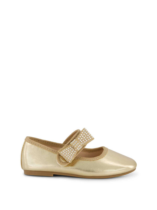 Jessica Simpson Featured - Toddler Amy Crystal Bow Ballet Flat in Gold