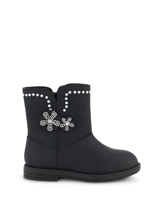 Jessica Simpson Popular - Toddler Evie Flower Boot in Black