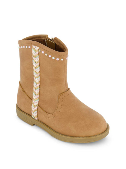 Jessica Simpson Trending - Toddler Layla Stripe Western Bootie in Cognac