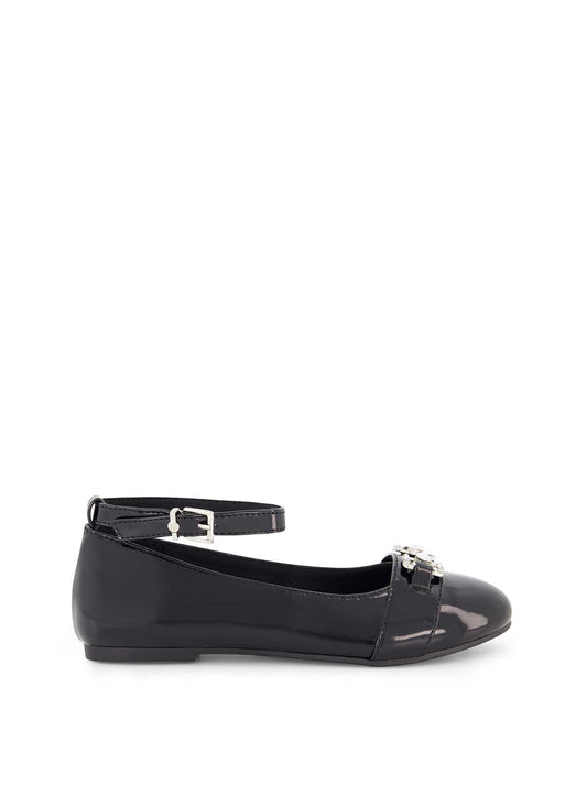 Jessica Simpson Trending - Little Girls' Amy Double Buckle Ballet Shoe in Black