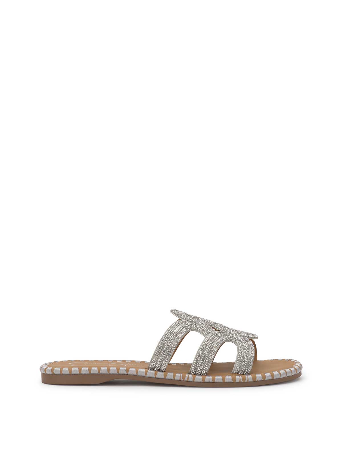 Jessica Simpson Popular - Bria Flat Sandal in Silver