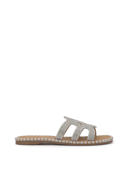Jessica Simpson Popular - Bria Flat Sandal in Silver