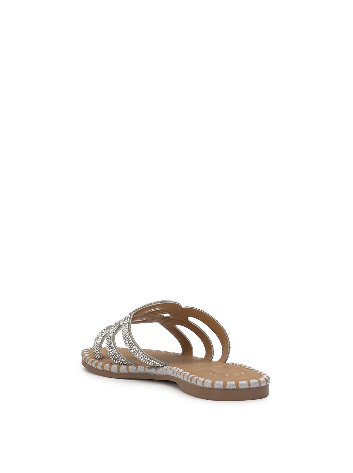 Jessica Simpson Popular - Bria Flat Sandal in Silver