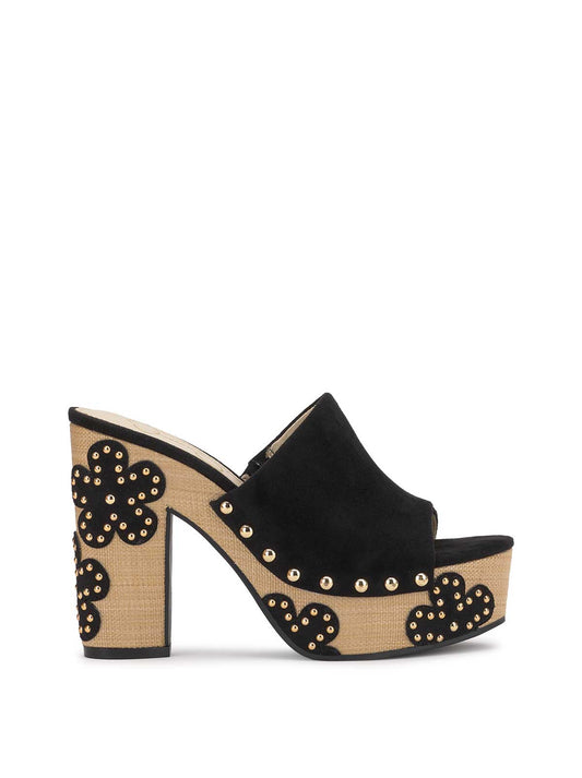 Jessica Simpson Trending - Shelbie Platform Slide in Black Floral