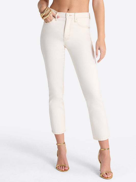 Jessica Simpson Featured - Harmony Straight High Rise Jeans in Ecru