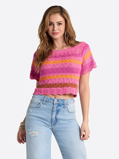 Jessica Simpson Featured - Edlyn Sweater in Rosebloom Combo