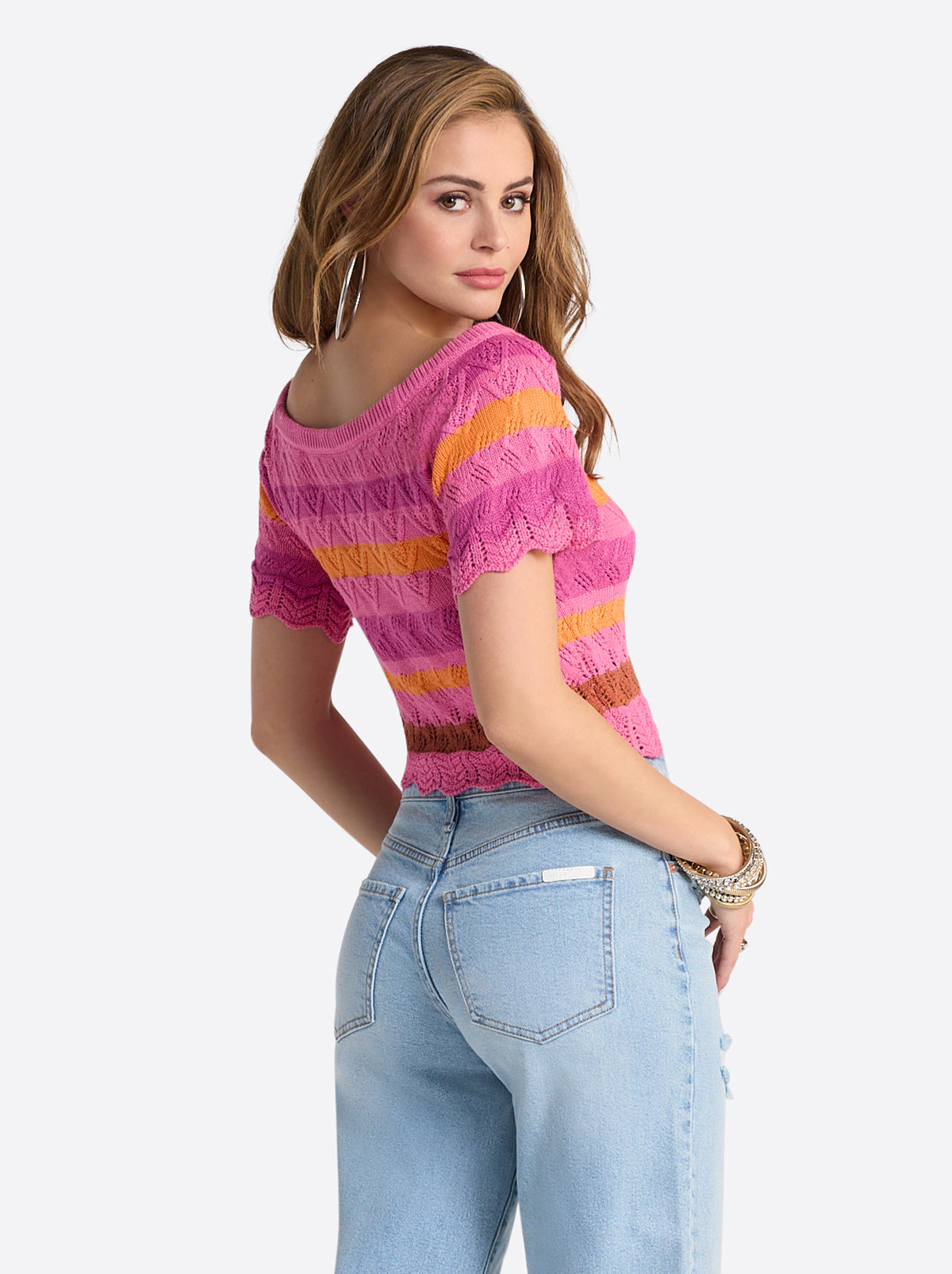 Jessica Simpson Featured - Edlyn Sweater in Rosebloom Combo