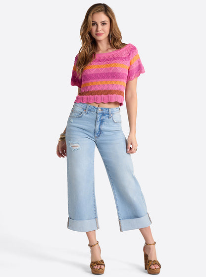 Jessica Simpson Featured - Edlyn Sweater in Rosebloom Combo