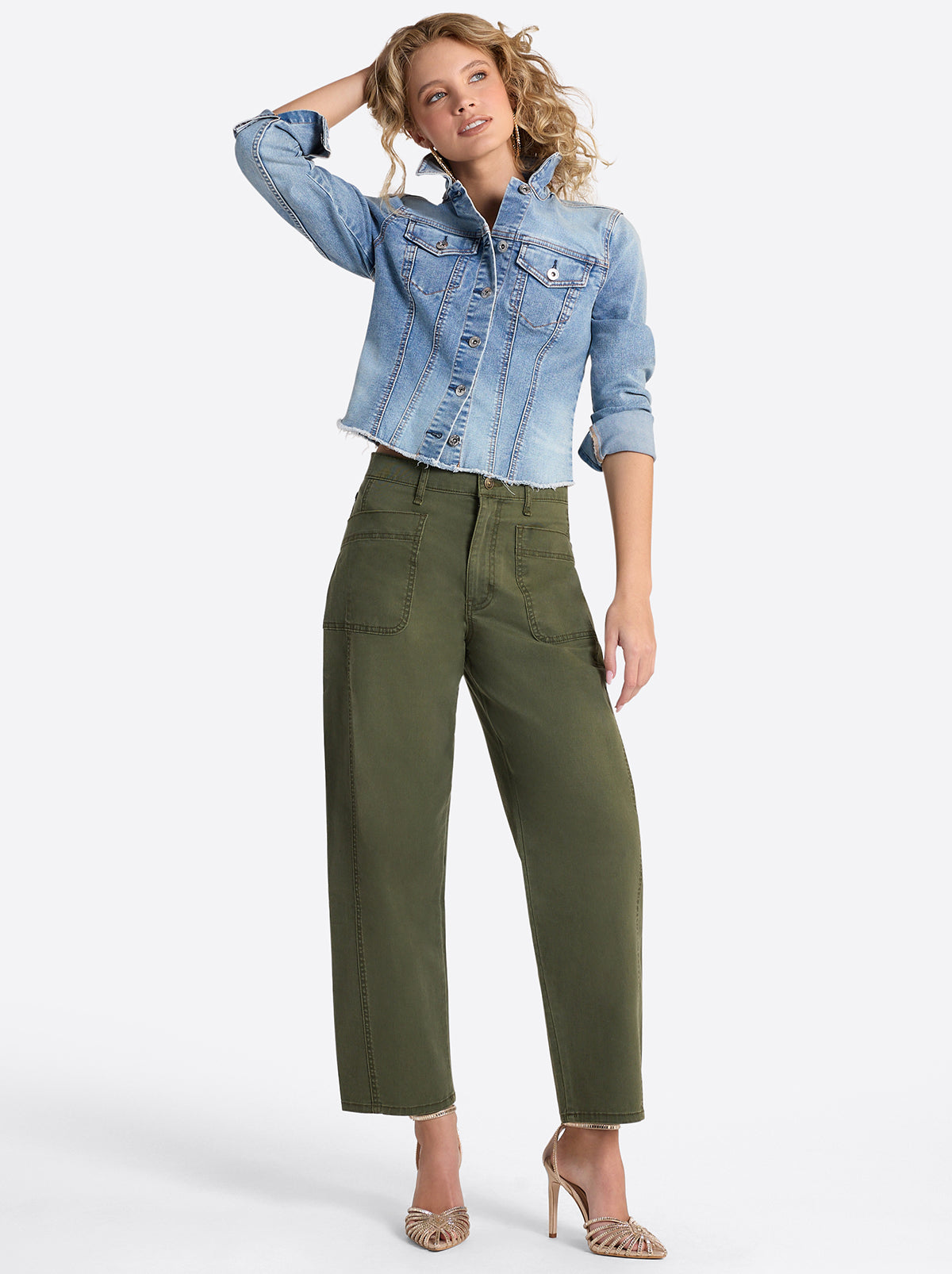Jessica Simpson Trending - Relaxed Barrel Jeans in Forest Night