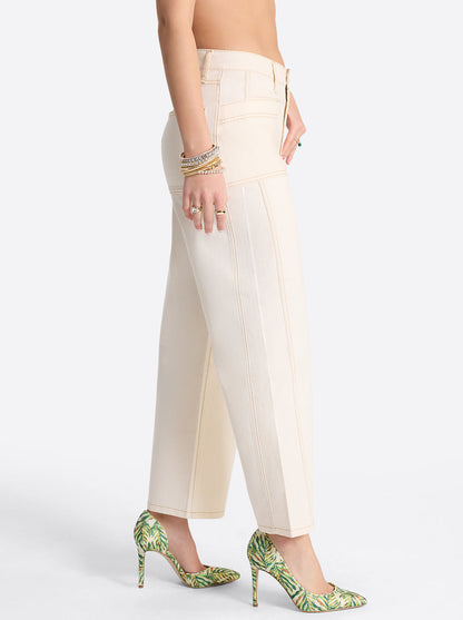 Jessica Simpson Best Seller - Relaxed Barrel Jeans in Ecru