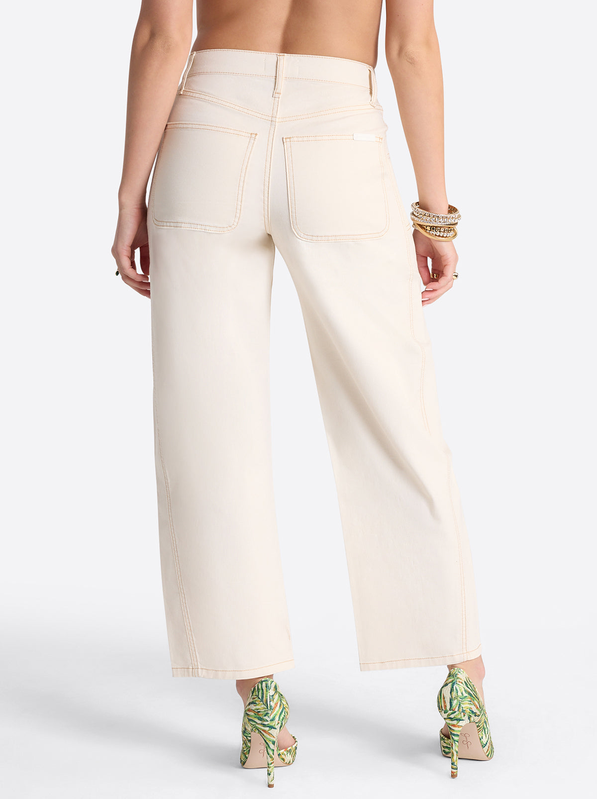 Jessica Simpson Best Seller - Relaxed Barrel Jeans in Ecru