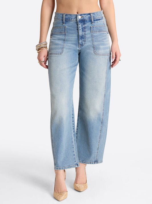 Jessica Simpson Trending - Relaxed Barrel Jeans in Composer