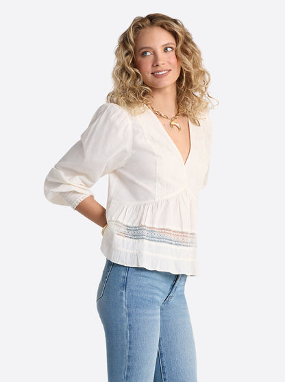 Jessica Simpson Trending - Elsie Babydoll Blouse in Buttercream