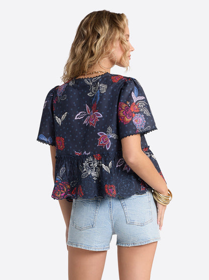 Jessica Simpson Recommended - Raquelle Blouse in Polar Night Colorful Rio