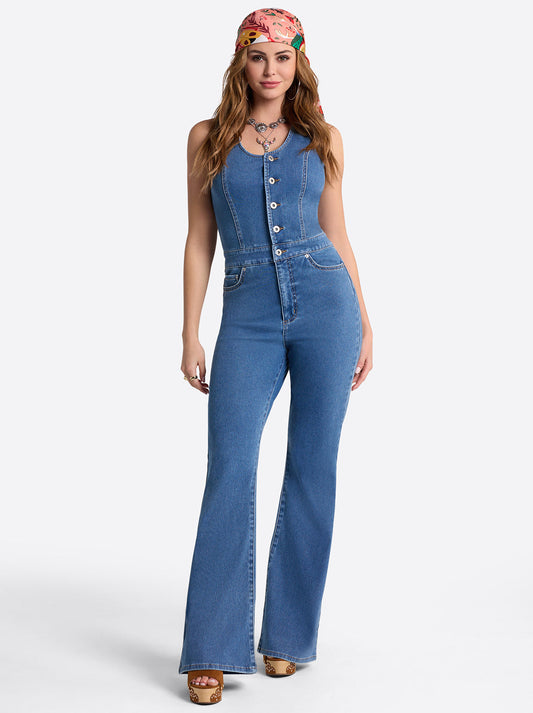 Jessica Simpson Trending - Flare Jumpsuit in Whispered