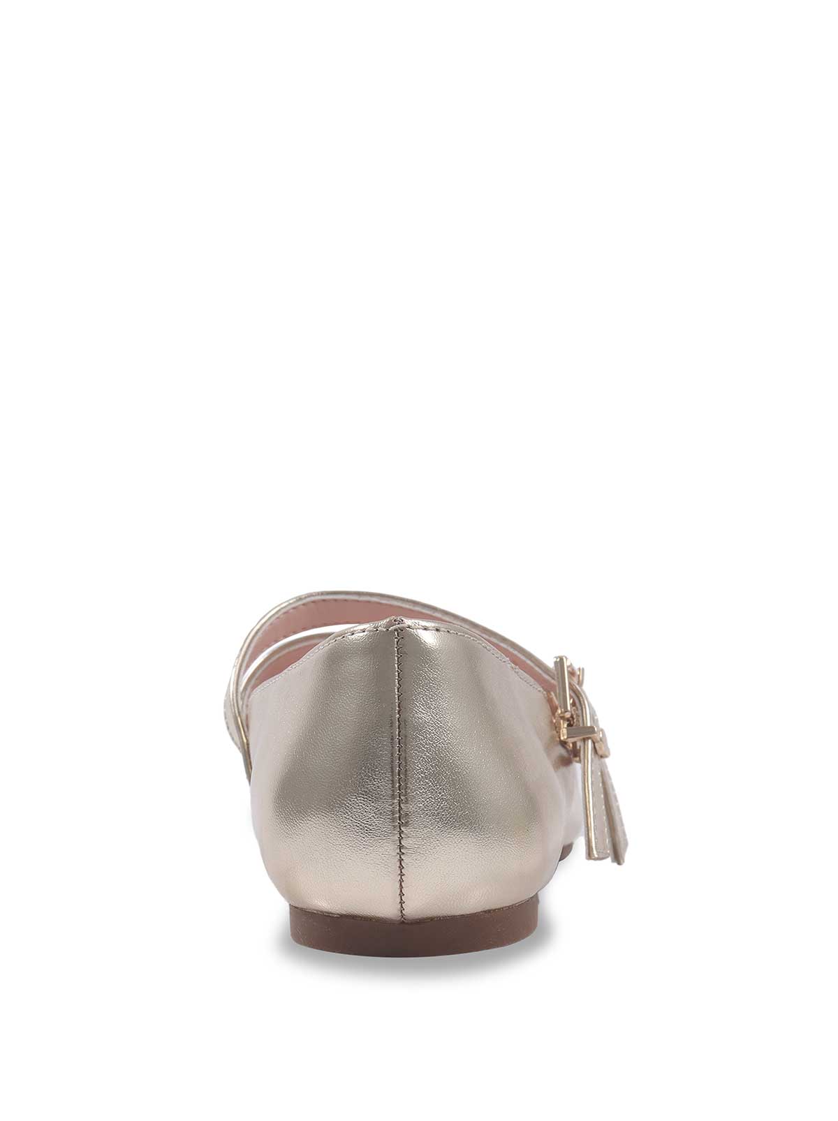 Jessica Simpson Exclusive - Little Girls' Amy Double Strap Ballet Flat in Soft Gold