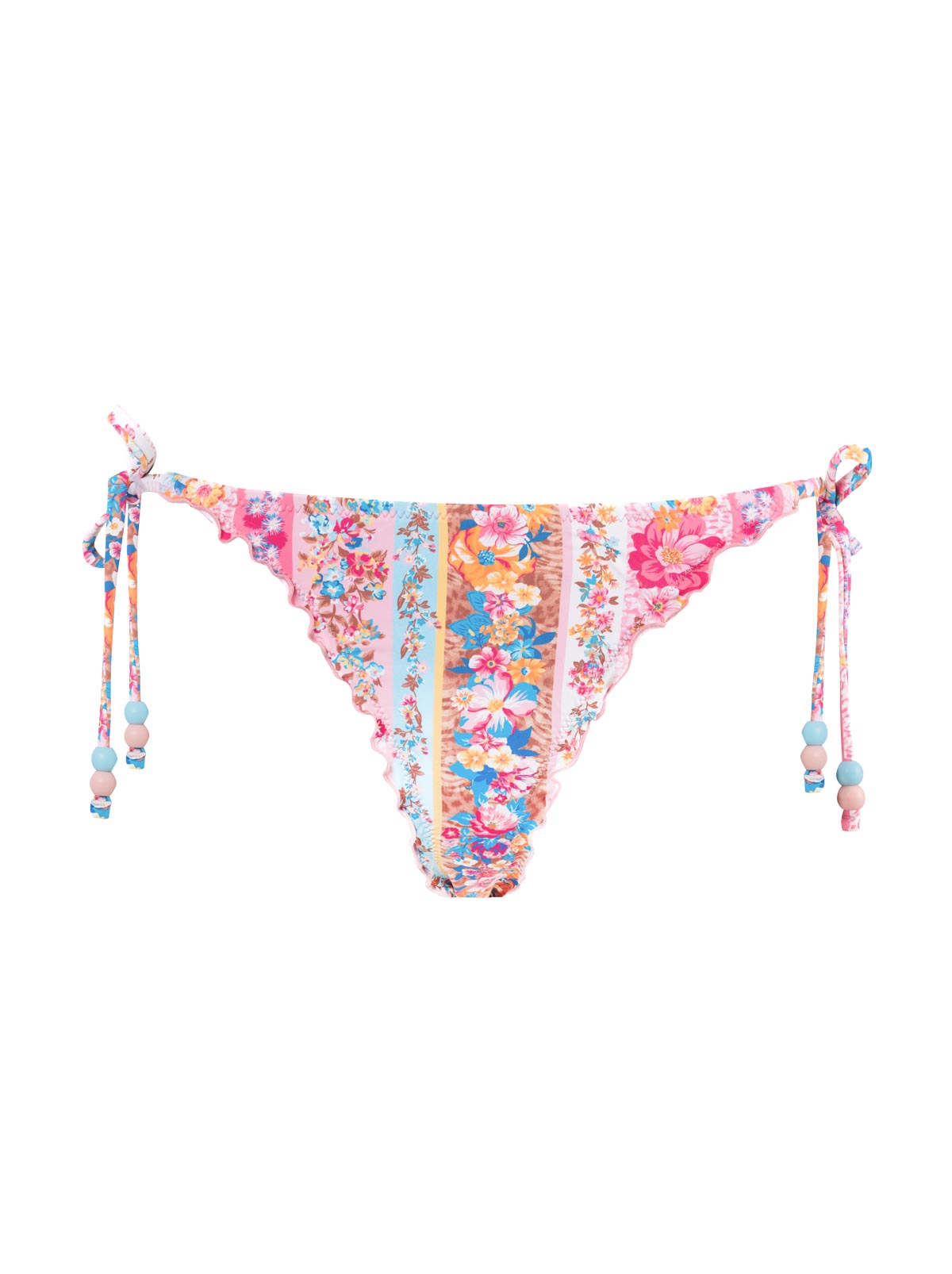 Jessica Simpson Featured - Lettuce Edge String Bikini in Flower Paradise