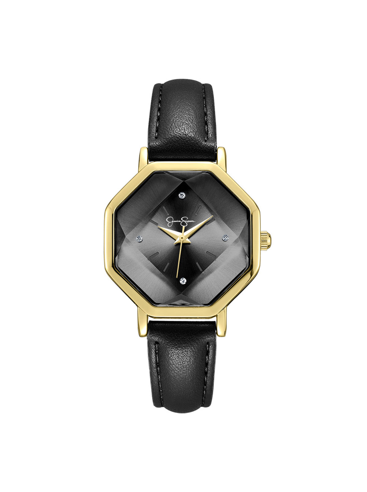 Jessica Simpson Popular - Octagonal Face Watch in Black