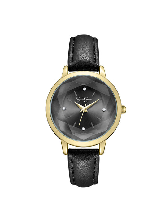 Jessica Simpson Recommended - Faceted Glass Watch in Black